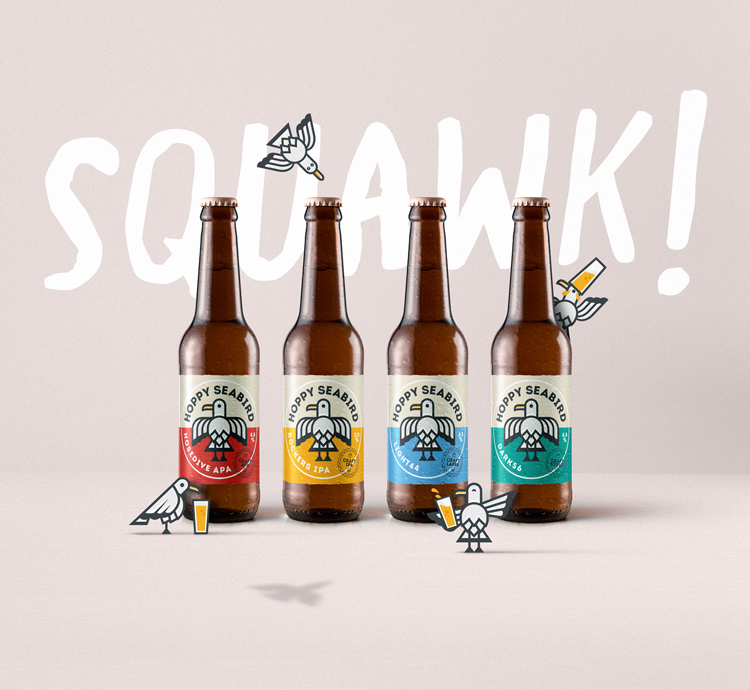 Hoppy Seabird啤酒品牌和包裝設(shè)計